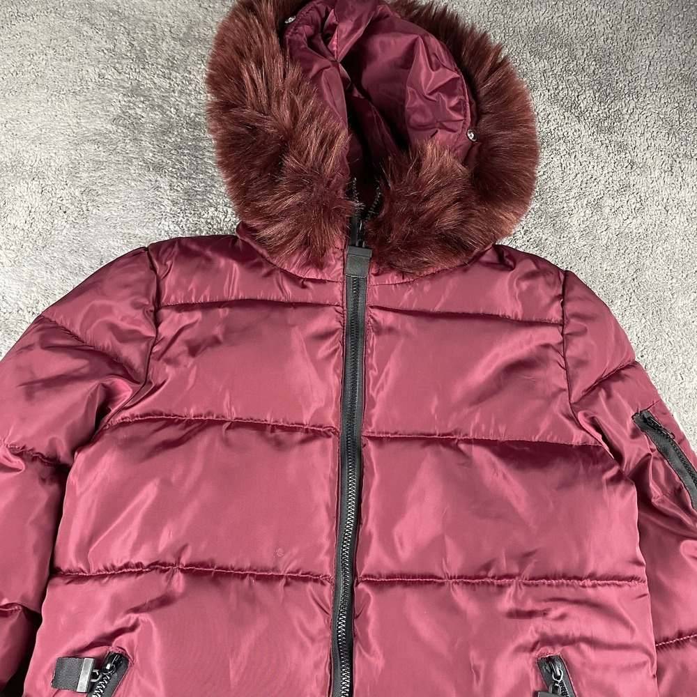 Yachu Disney Puffy Jacket Hood Womens Small Red Long Sleeve - Picture 3 of 16